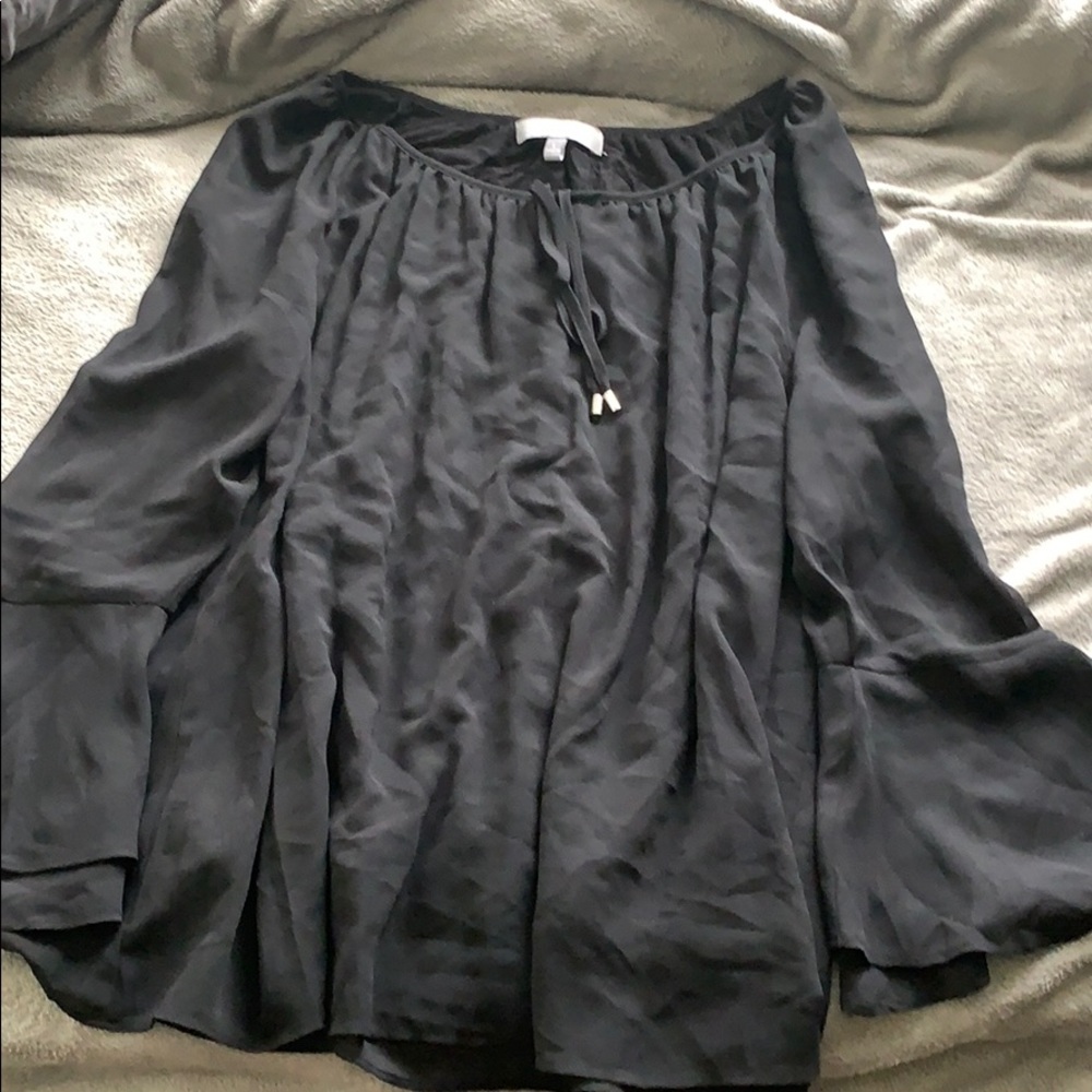 Black dress shirt with bell sleeves